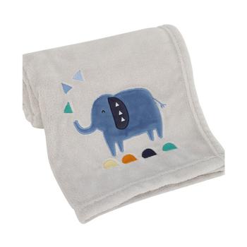Macy's | Modern Jungle Pals Super Soft Elephant Baby Blanket商品图片,8.9折×额外8.5折, 独家减免邮费, 额外八五折