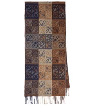 Loewe | Anagram intarsia wool-blend scarf商品图片,