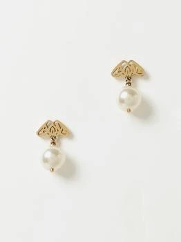 Alexander McQueen | Alexander McQueen Seal earrings in brass with pearls,商家GIGLIO.COM,价格¥2521