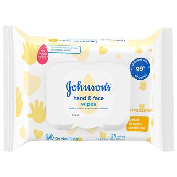 商品Johnson's Baby | Hand & Face Gentle Cleansing Wipes, Alcohol-Free,商家Walgreens,价格¥40图片