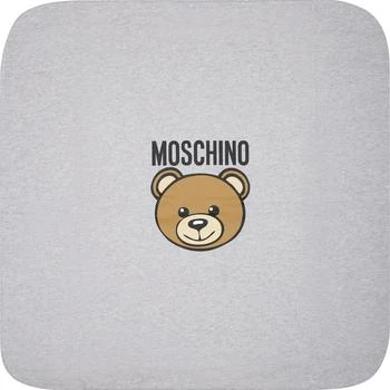 Moschino | Gray Babies Blanket With Teddy Bear And Logo 