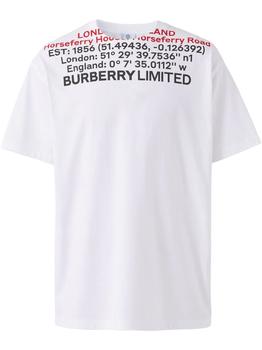 推荐BURBERRY Location-print T-shirt商品