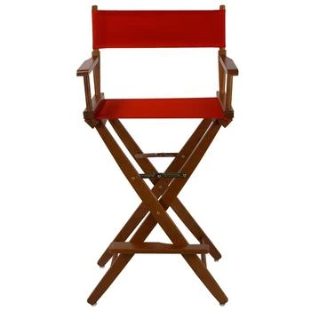 American Trails | Extra-Wide Premium 30"  Directors Chair Mission Oak Frame W/Red Color Cover,商家Premium Outlets,价格¥906