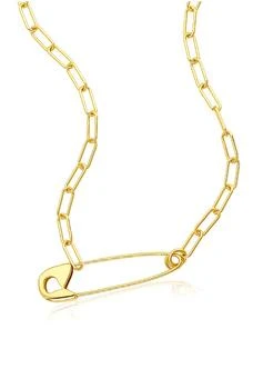 ADORNIA | 14K Gold Plated Safety Pin Pendant Necklace 1.4折, 独家减免邮费
