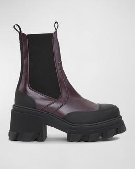 推荐Bicolor Leather Mid Chelsea Boots商品
