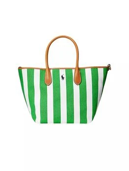 推荐Medium Reversible Striped Canvas Tote商品