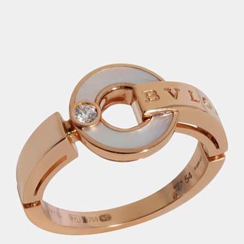 商品Bvlgari Bvlgari Mother Of Pearl Diamond Ring in 18k Rose Gold 0.,商家The Luxury Closet,价格¥14435图片