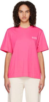 Ganni | Pink Crewneck T-Shirt商品图片,