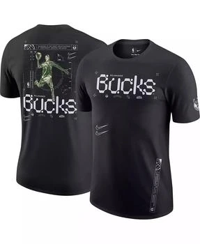 NIKE | Men's Black Milwaukee Bucks Courtside Air Traffic Control Max90 T-shirt,商家Macy's,价格¥337