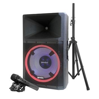 商品Gemini | Active 15" LED Portable Bluetooth Speaker with Stand and Mic, Set of 3,商家Macy's,价格¥2504图片