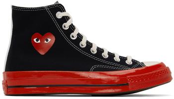 Comme des Garcons | 黑色 Converse 联名 PLAY 高帮运动鞋商品图片,