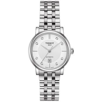Tissot | Women's Swiss Automatic T-Classic Carson Diamond-Accent Stainless Steel Bracelet Watch 30mm商品图片,