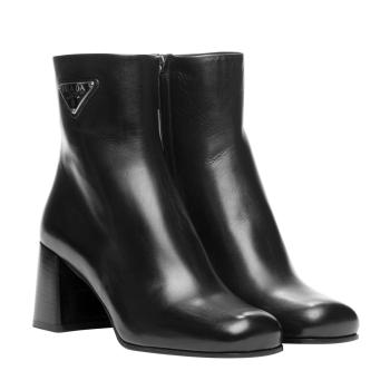 商品Prada | PRADA 女士黑色皮革高跟裸靴 1T930M-070-F0002,商家Beyond Chinalux,价格¥10377图片