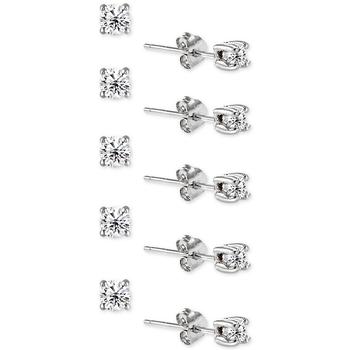 推荐5-Pc. Set Cubic Zirconia Stud Earrings, Created for Macy's商品