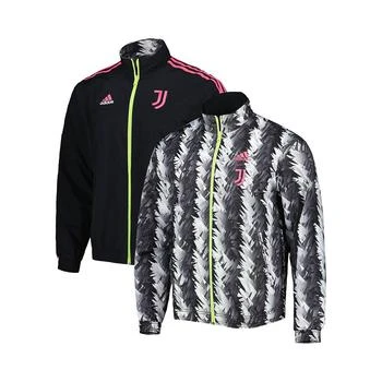 Adidas | Men's Black Juventus 2022/23 On-Field Team Logo Anthem Reversible Full-Zip Jacket 