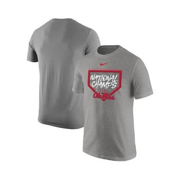 NIKE | Men's Heathered Gray Ole Miss Rebels 2022 NCAA Men's Baseball College World Series Champions T-shirt,商家Macy's,价格¥262
