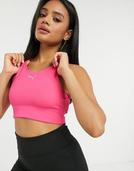 Puma | Puma active essentials Training bra in pink with reflective logo商品图片,7.5折