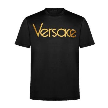 范思哲短袖真假, Versace | VERSACE 范思哲 男士黑色复古徽标T恤 A79331-A201952-A92Y商品图片 独家减免邮费