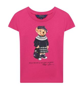 Ralph Lauren | Polo Ralph Lauren Kids Pink Teddy Bair Print T-Shirt, Size 2T商品图片,6.1折