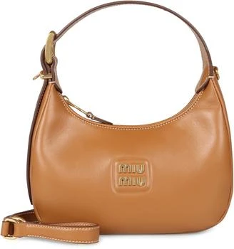 Miu Miu | Miu Miu Logo-Plaque Zip-Up Shoulder Bag 7.1折