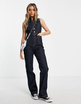 美国Topshop, Topshop | Topshop 70s jumpsuit in indigo商品图片 