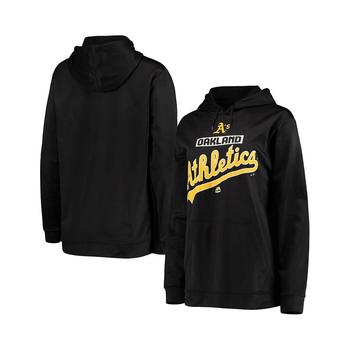 Majestic, Majestic | Men's Black Oakland Athletics Mighty Moments Pullover Hoodie商品图片 7.4折