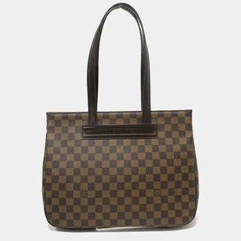 [二手商品] Louis Vuitton | Louis Vuitton Brown Canvas Damier Ebene Parioli PM Shoulder Bag 
