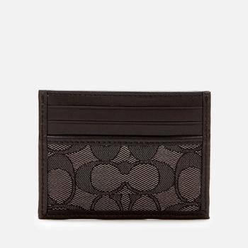 coach山茶花男包, Coach | Coach Men's Signature Jacquard Card Case - Smoke/Black商品图片 
