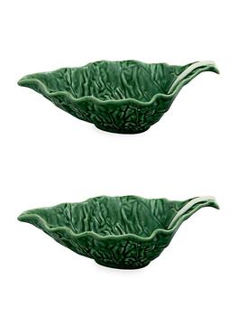 商品Bordallo Pinheiro | Cabbage 2-Piece Sauceboat Set,商家Saks Fifth Avenue,价格¥680图片