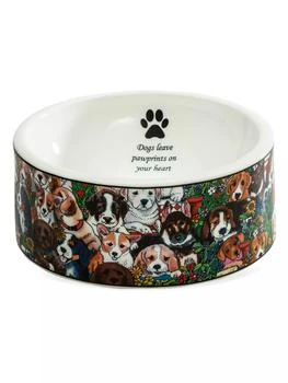 Halcyon Days | Dogs Leave Paw Prints Pet Bowl,商家Saks Fifth Avenue,价格¥712