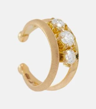 Jade Trau | Sadie 18kt gold single ear cuff with diamonds,商家MyTheresa,价格¥10904
