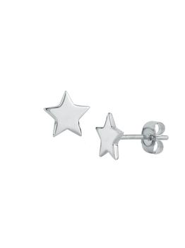 商品14K White Gold Star Stud Earrings,商家Saks OFF 5TH,价格¥1533图片