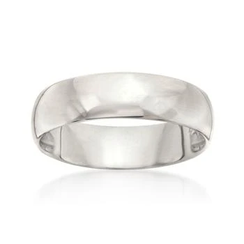 Ross-Simons Men's 6mm 14kt White Gold Wedding Ring