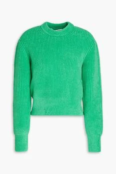 推荐Ribbed bouclé-knit wool-blend sweater商品