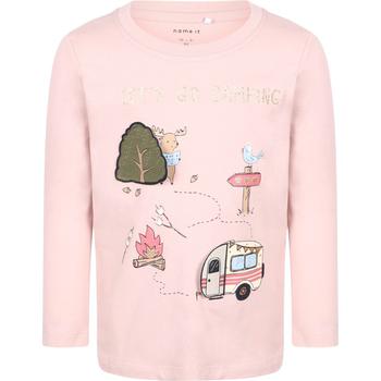 推荐Go out and find me print long sleeved shirt in light pink商品