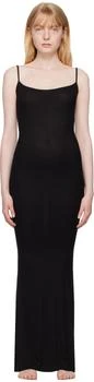 SKIMS | Black Soft Lounge Long Slip Maxi Dress,商家Ssense US,价格¥601
