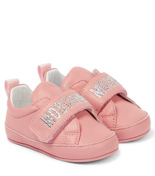 商品Moschino | Baby logo embellished leather sneakers,商家MyTheresa,价格¥957图片