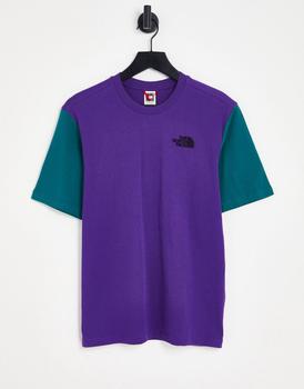 The North Face | The North Face Essential Colourblock t-shirt in purple Exclusive at ASOS商品图片,额外9.5折, 额外九五折