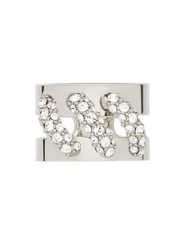 Givenchy | Stitch Ring In Metal With Crystals,商家Saks Fifth Avenue,价格¥2883