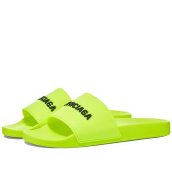 更多巴黎世家男鞋, Balenciaga | Balenciaga Rubber Logo Pool Slide商品图片 满$200享9.5折, 满折