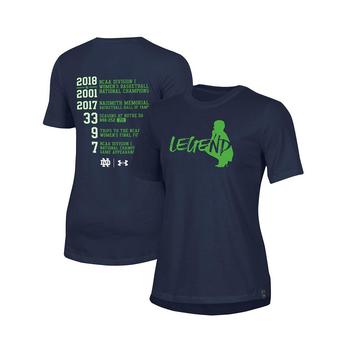 Under Armour | Women's Navy Notre Dame Fighting Irish Muffet McGraw Legend T-shirt商品图片,