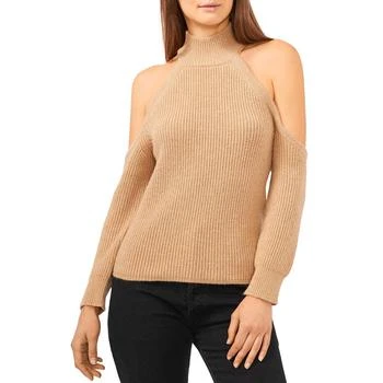 推荐1.State Womens Ribbed Cold Shoulder Turtleneck Sweater商品