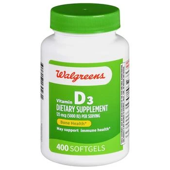 Walgreens | Vitamin D3 125 mcg Softgels (400 days),商家Walgreens,价格¥257