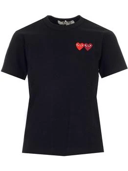 Comme des Garçons Play Comme des Garçons Play Double Heart Embroidered Crewneck T-Shirt