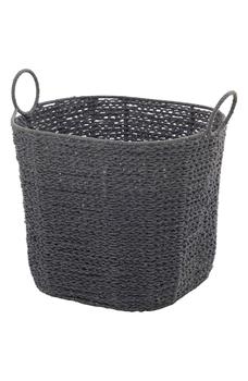商品GINGER BIRCH STUDIO | Gray Cotton Bohemian Storage Basket with Handles,商家Nordstrom Rack,价格¥779图片