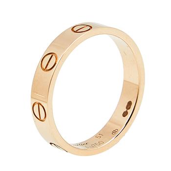 卡地亚戒指价格, [二手商品] Cartier | Cartier Love 18K Rose Gold Narrow Wedding Band Ring Size 51商品图片 9折, 满1件减$100, 满减
