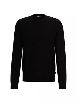 Hugo Boss | Graphic-Jacquard Sweater in a Virgin-Wool Blend 独家减免邮费