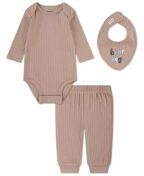 Huggies | Baby Boys 3-Piece Long-Sleeve Bodysuit, Pants and Bib Set,商家Macy's,价格¥134