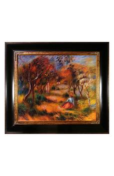 商品Le Jardin de la Poste, Cagnes, 1906 by Pierre-Auguste Renoir Hand Pained Oil Reproduction in Opulent Frame, 29" x 33"图片