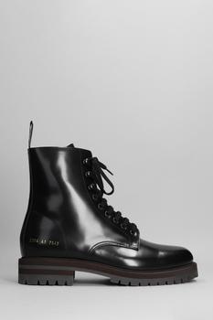 推荐Common Projects Combat Boot Combat Boots In Black Leather商品